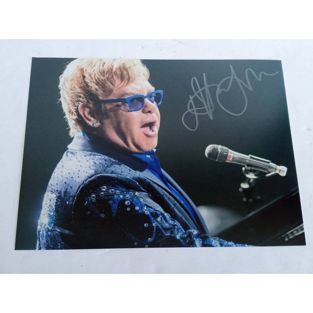 Sir Elton John 8 by 10 signed photo with proof