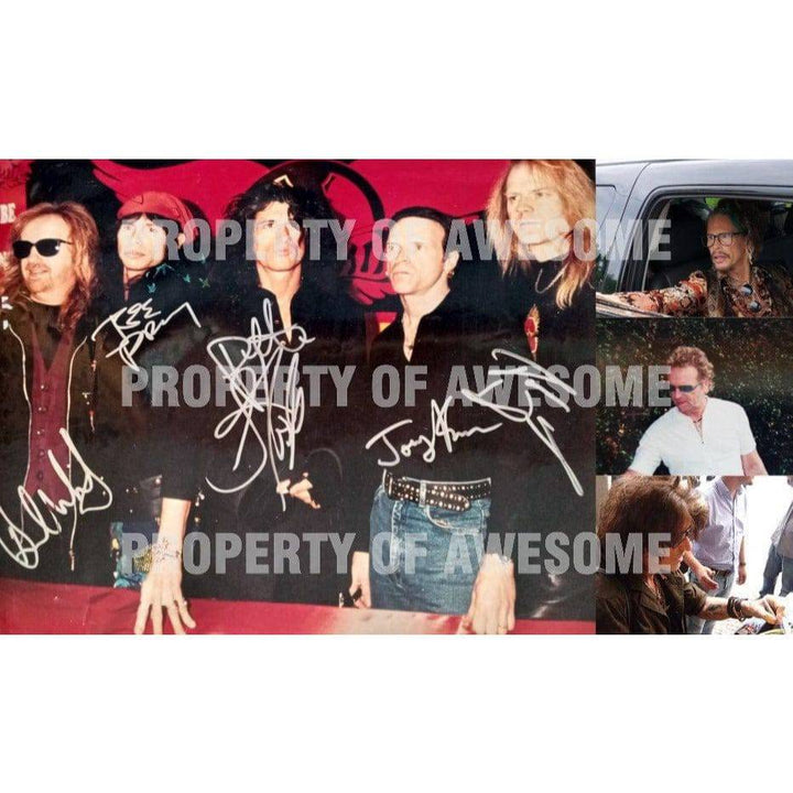 Steven Tyler Joe Perry Aerosmith 16 x 20 photo signed with proof