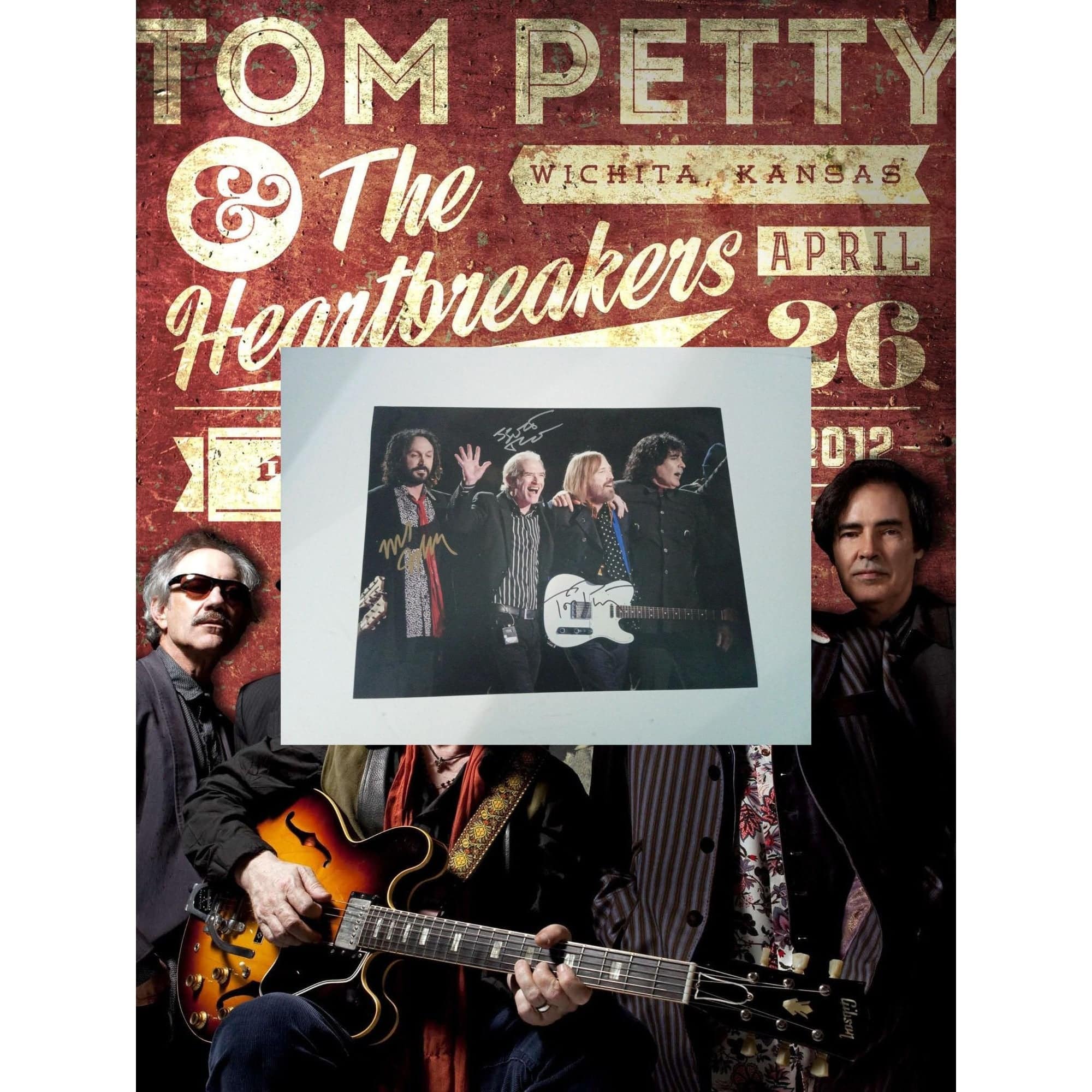 Tom Petty and the Heartbreakers signed 11 by 14 photo with proof - Awesome Artifacts 