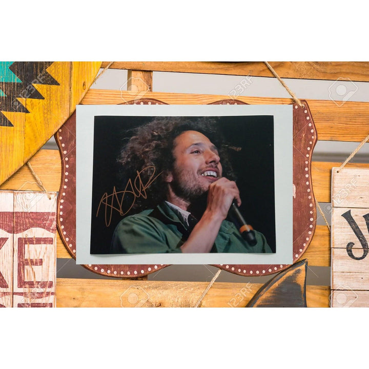 Zack de la Rocha Rage Against the Machine 8 by 10 signed photo with proof