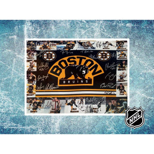 2013-14 Boston Bruins team signed 16 x 20 photo