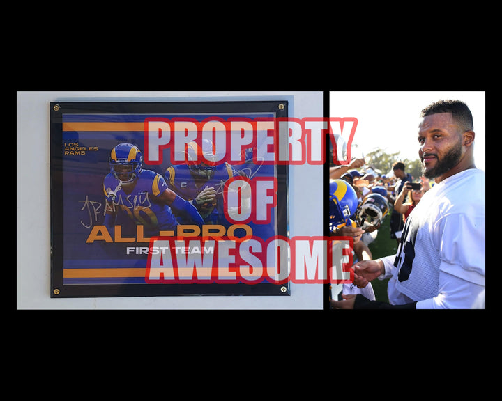 Aaron Donald, Jalen Ramsey 8x10 photo signed with proof