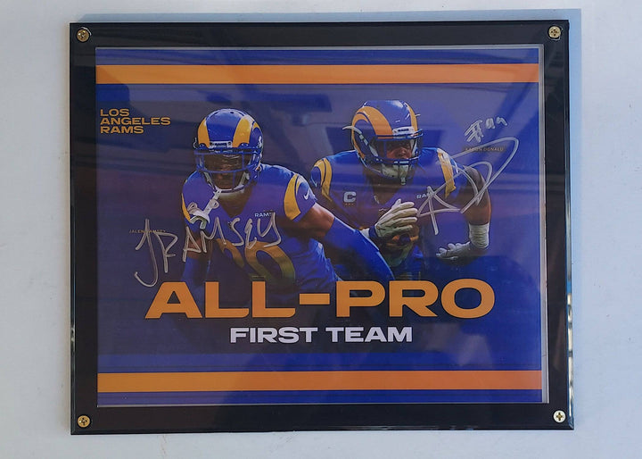 Aaron Donald, Jalen Ramsey 8x10 photo signed with proof