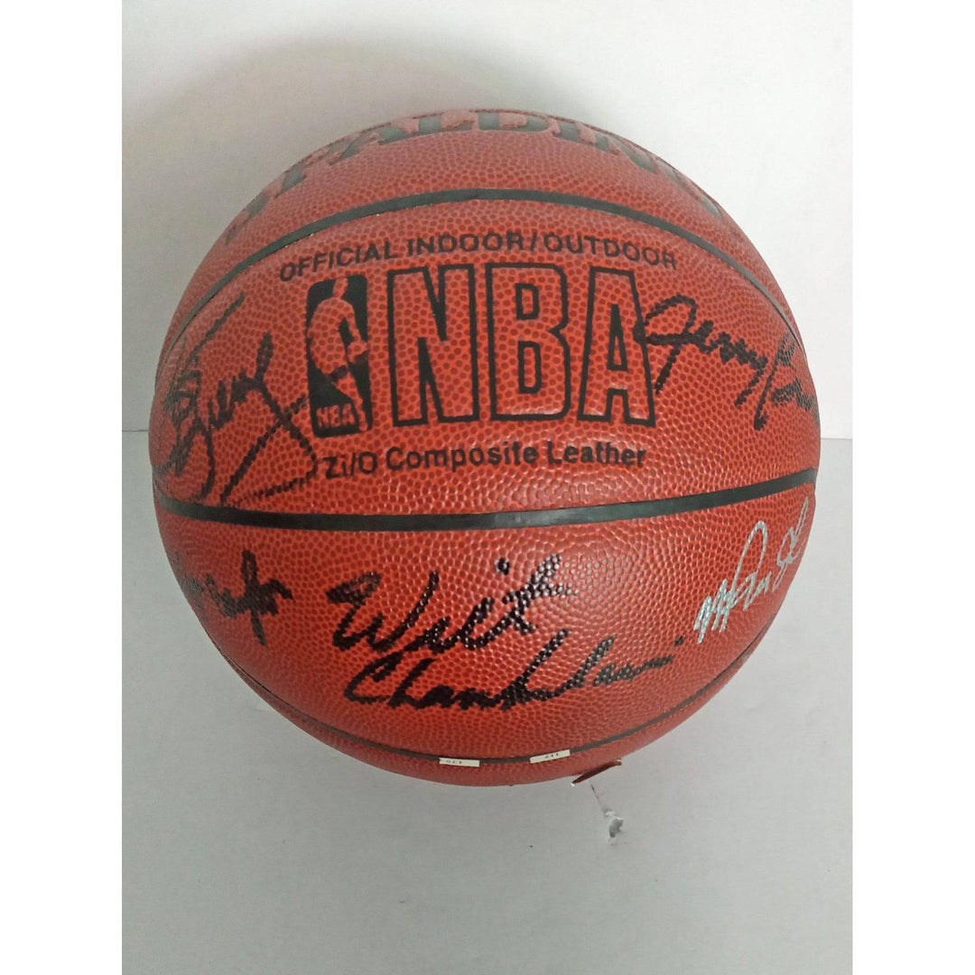 Chick Hearn, Magic Johnson, Kobe Bryant 20 Lakers Legends All Time Greats signed ball with proof - Awesome Artifacts 