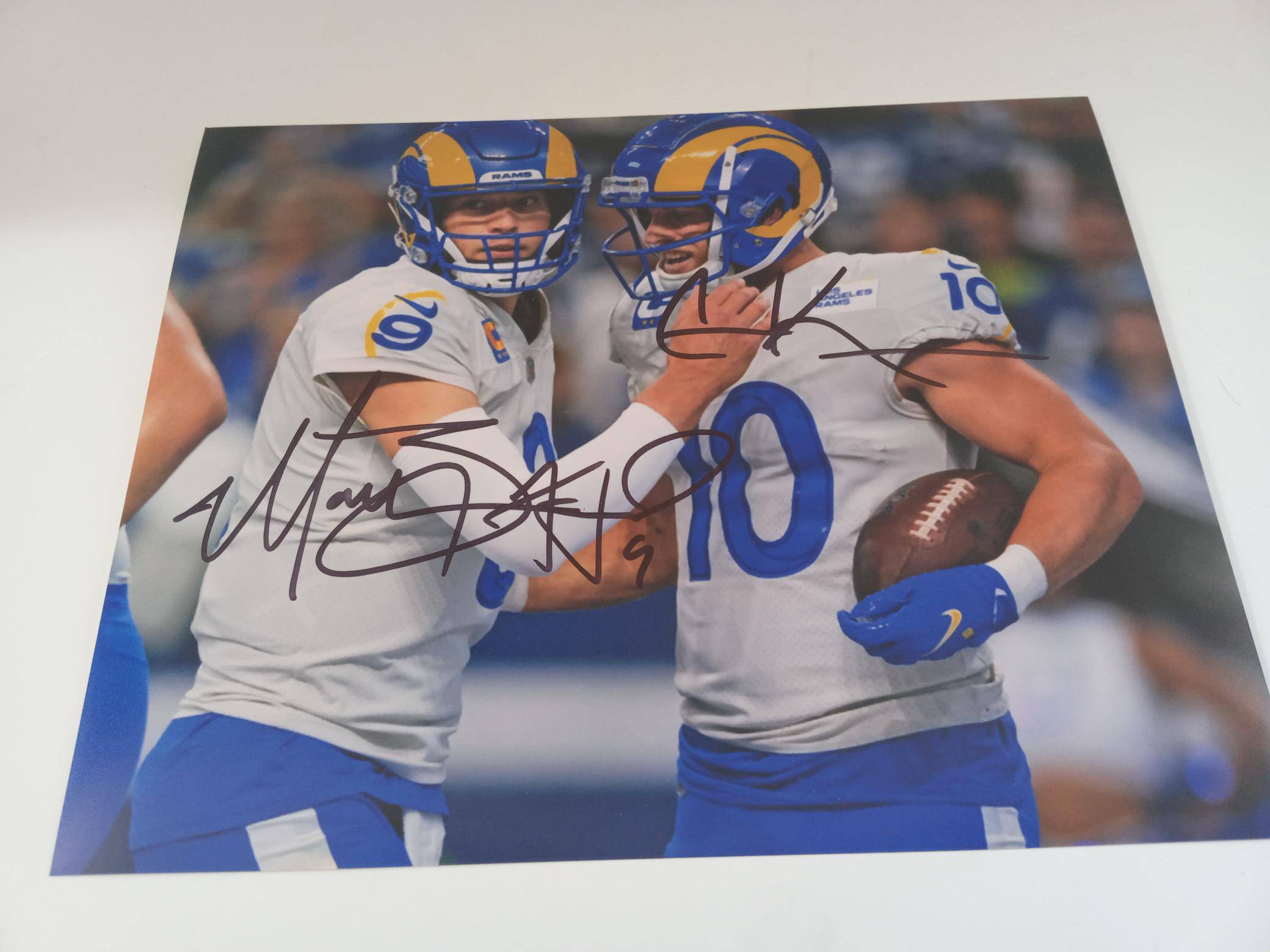 Matthew Stafford, Cooper Kupp 8x10 photo signed with proof