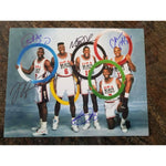 Load image into Gallery viewer, Michael Jordan, Magic Johnson, Charles Barkley, Patrick Ewing, Karl Malone 11 by 14 photo  signed - Awesome Artifacts 
