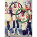 Load image into Gallery viewer, Michael Jordan, Magic Johnson, Charles Barkley, Patrick Ewing, Karl Malone 11 by 14 photo  signed - Awesome Artifacts 
