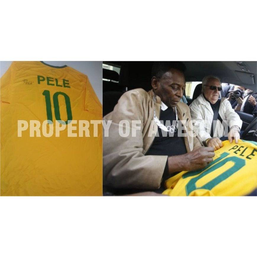 Pelé Edson Arantes do Nascimento Brazil jersey signed with proof