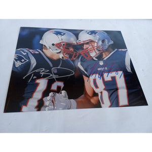 Tom Brady and Rob Gronkowski 8 x 10 signed photo with proof