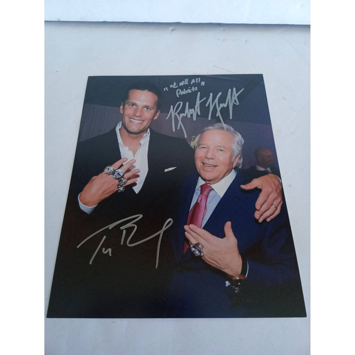 Tom Brady and Robert Kraft 8 x 10 photo with proof