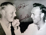 Load image into Gallery viewer, Arnold Palmer and Jack Nicklaus 8 x 10 black and white photo signed with proof - Awesome Artifacts 
