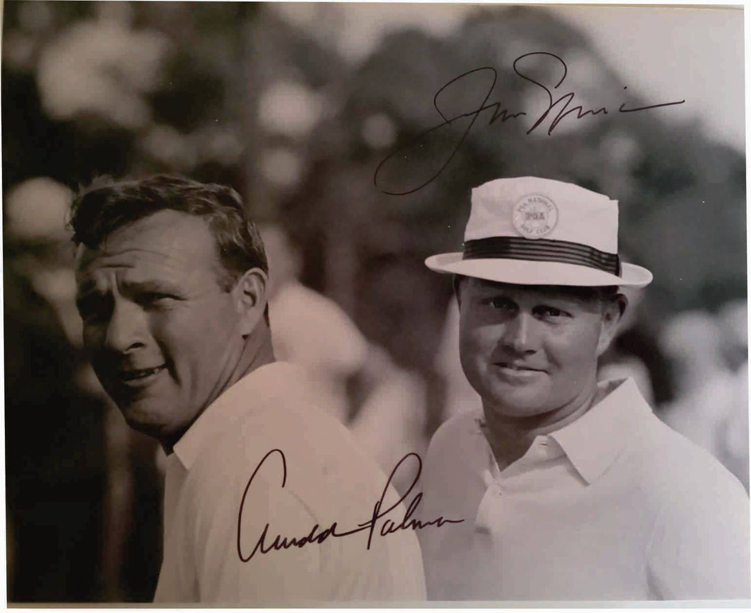 Arnold Palmer and Jack Nicklaus 8 x 10 photo signed with proof - Awesome Artifacts 