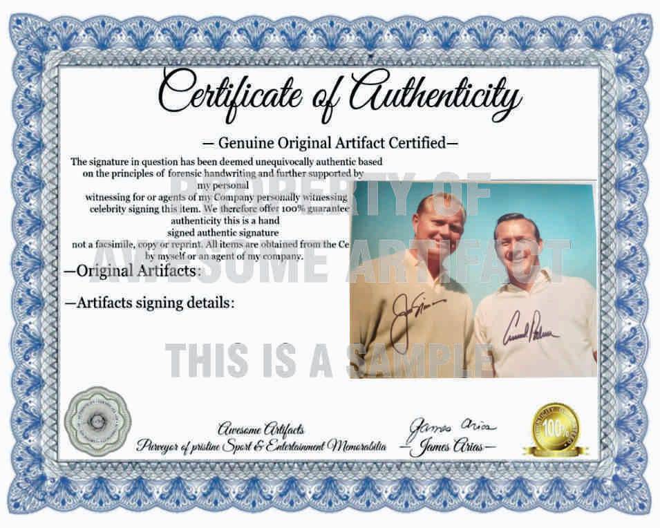 Arnold Palmer & Jack Nicklaus 8 x 10 color photo signed with proof - Awesome Artifacts 