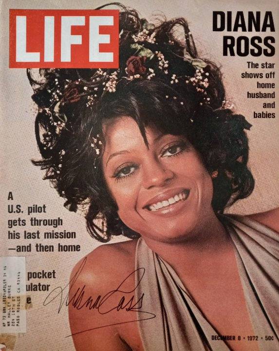 Diana Ross call Life original magazine signed with proof - Awesome Artifacts 