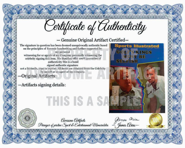 Jack Nicklaus and Arnold Palmer Sports Illustrated signed with proof - Awesome Artifacts 