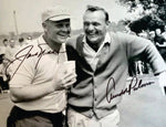 Load image into Gallery viewer, Jack Nicklaus &amp; Arnold Palmer 8 x 10 black and white photo signed with proof - Awesome Artifacts 
