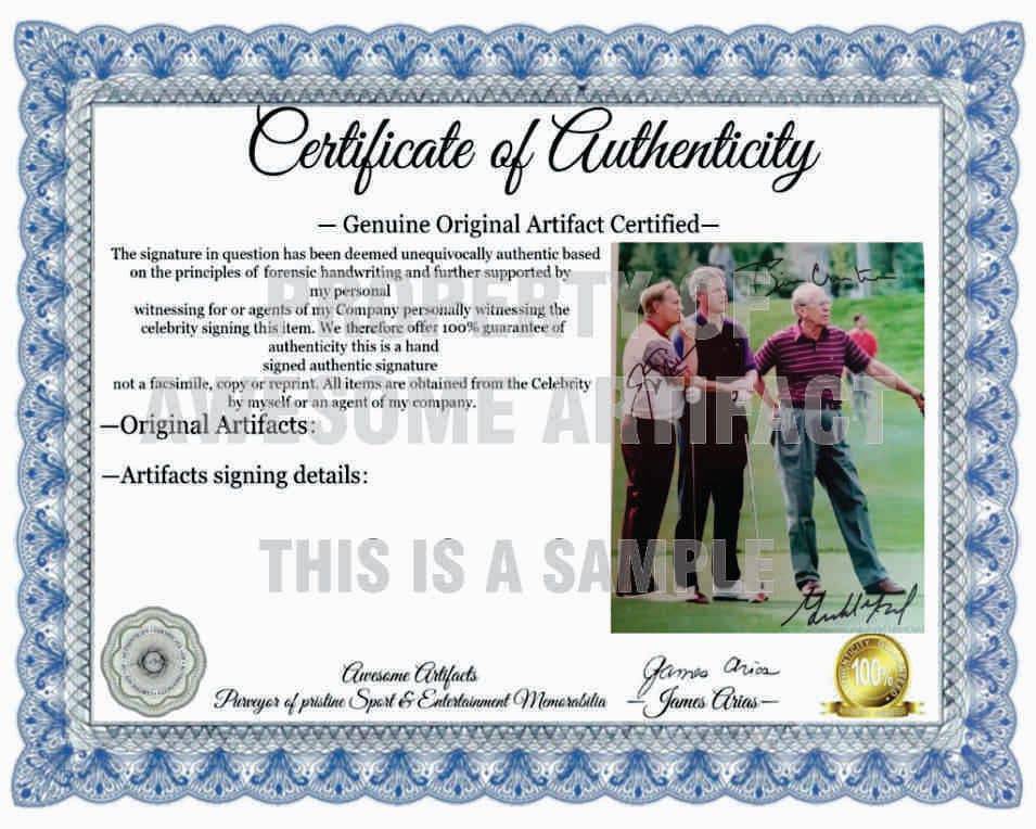 Jack Nicklaus Bill Clinton and Gerald Ford 8 x 10 photo signed - Awesome Artifacts 