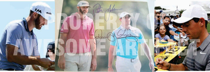 Rory McIlroy and Dustin Johnson 8 x 10 photo signed with proof - Awesome Artifacts 