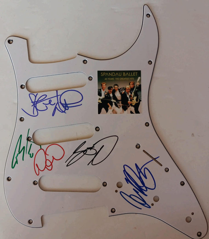 Spandau Ballet guitar pickguard signed with proof - Awesome Artifacts 