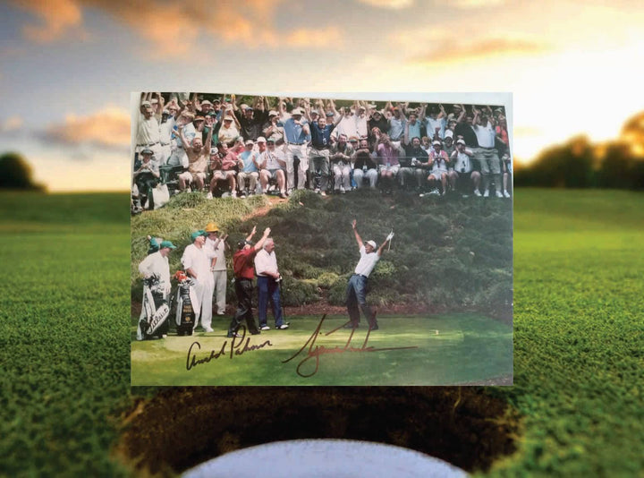 Tiger Woods in the Arnold Palmer 8 x 10 photo signed with proof - Awesome Artifacts 