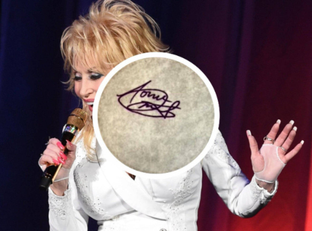 Dolly Parton tambourine signed - Awesome Artifacts 