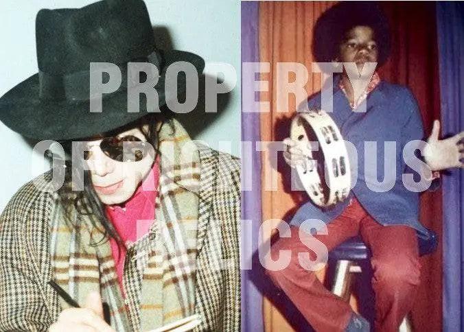 Certificate of Authenticity for Michael Jackson signed and sketched drawing 10-inch tambourine with proof