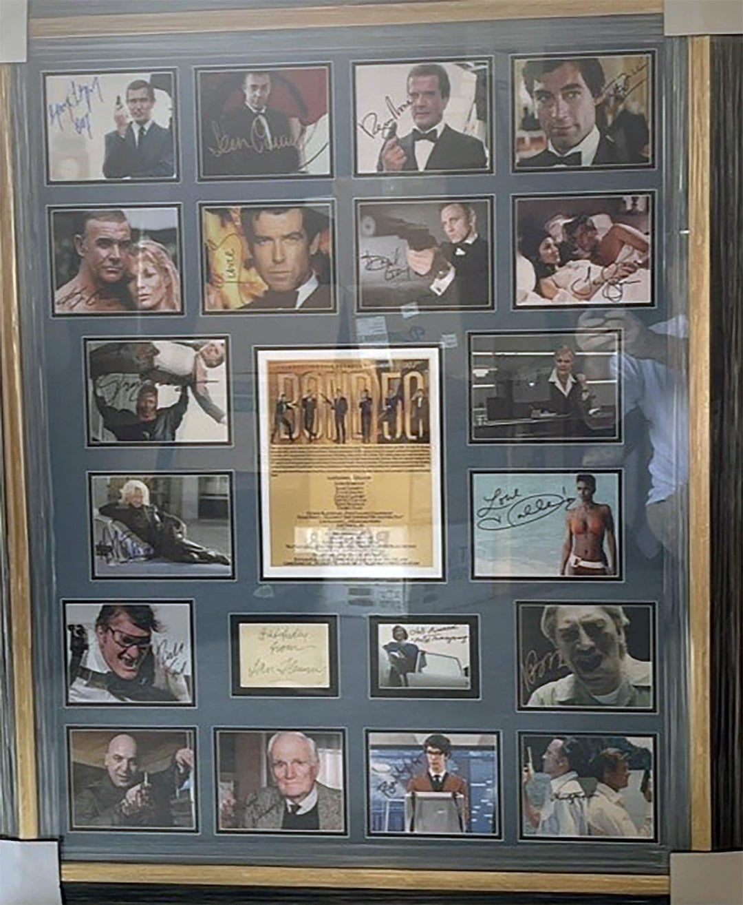 Sean Connery, Roger Moore, Daniel Craig, James Bond 007 cast signed  and framed with proof - Awesome Artifacts 