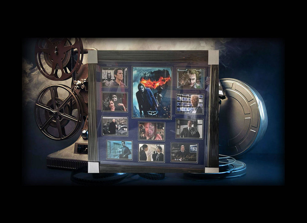 The Dark Knight Heath Ledger cast signed framed photo collection