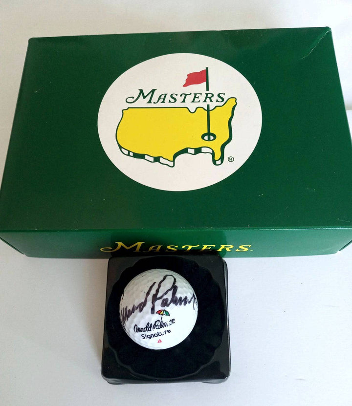 Arnold Palmer logo golf ball signed with proof - Awesome Artifacts 