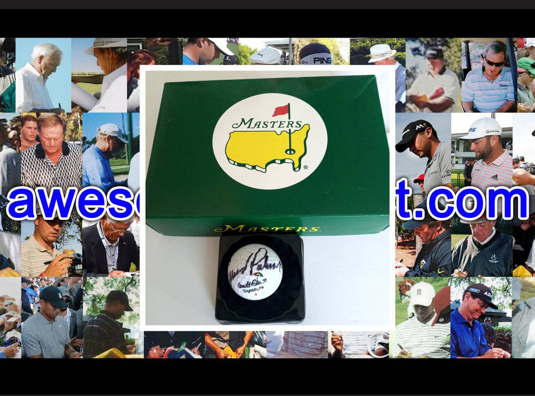 Arnold Palmer logo golf ball signed with proof - Awesome Artifacts 