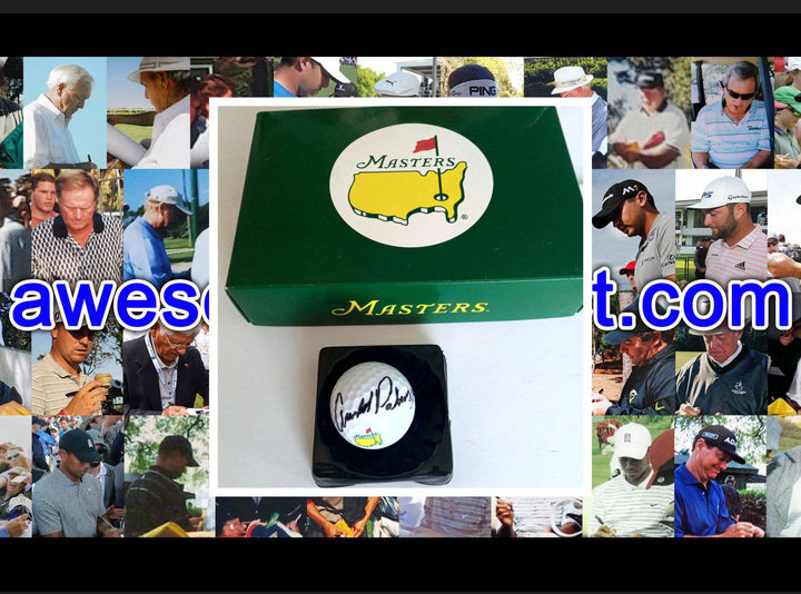 Arnold Palmer Masters golf ball signed with proof - Awesome Artifacts 