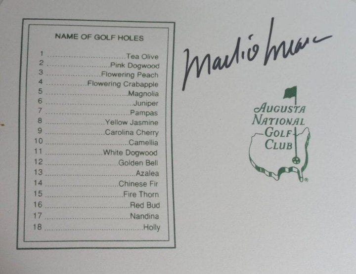 Mark O'Meara Masters Golf scorecard signed with proof - Awesome Artifacts 