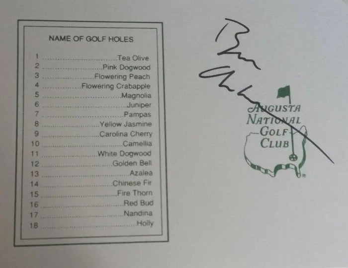 President Bill Clinton Masters Golf scorecard signed with proof