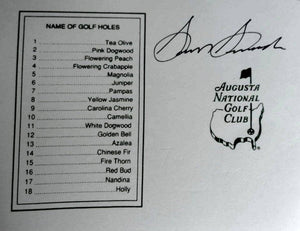 Seve Ballesteros Masters Golf scorecard signed with proof - Awesome Artifacts 