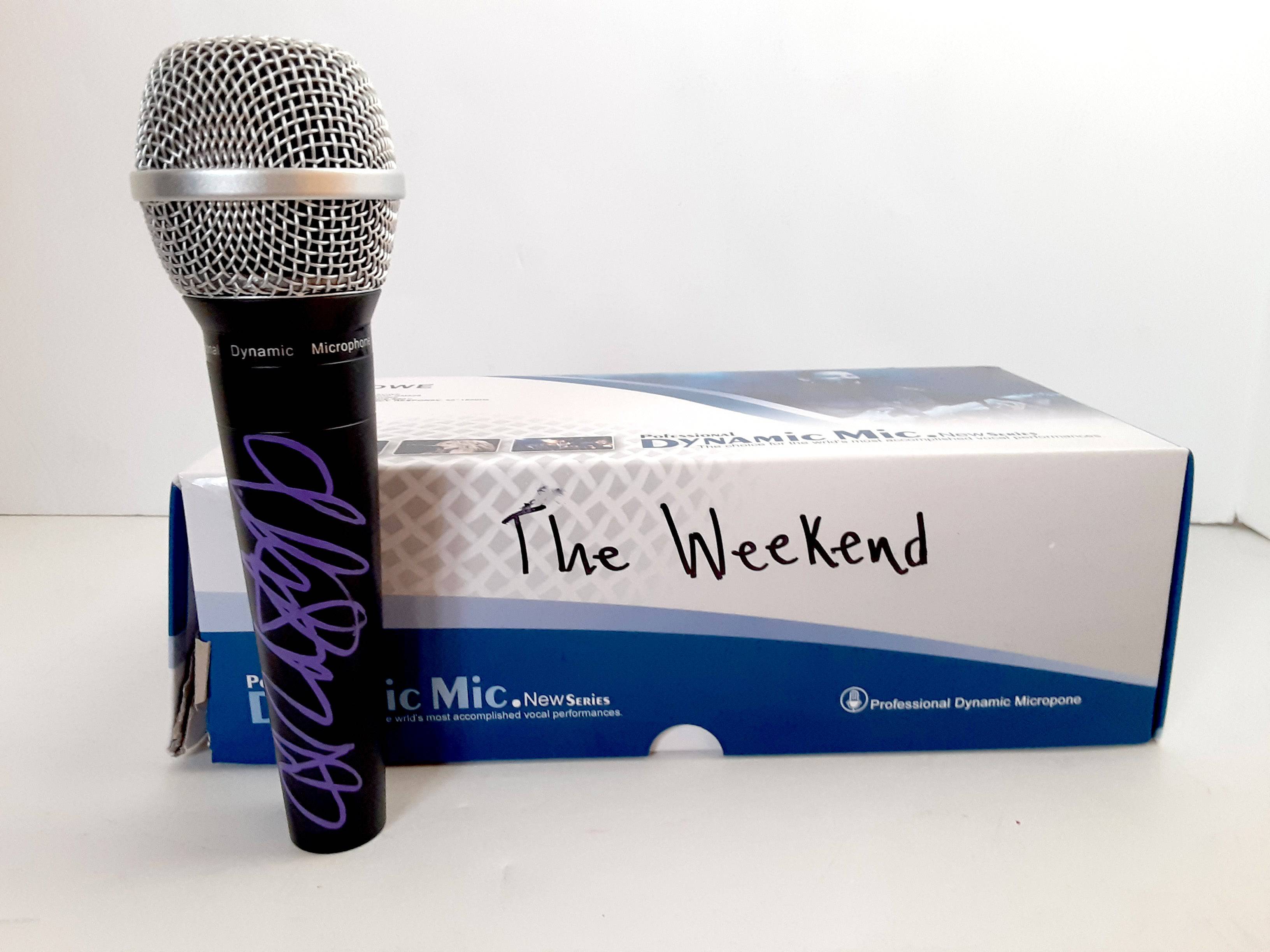 Abel Makkonen Tesfaye "The Weeknd" signed microphone with proof - Awesome Artifacts 