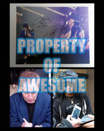 Load image into Gallery viewer, Angus Young and Saul Hudson &#39;Slash&#39; 8 x 10 photo signed with proof - Awesome Artifacts 
