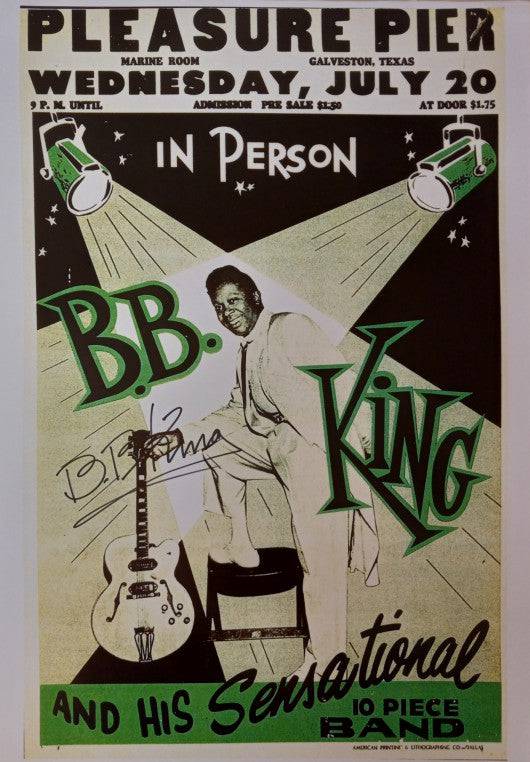 BB King Poster Signed with proof (11 x 17) - Awesome Artifacts 