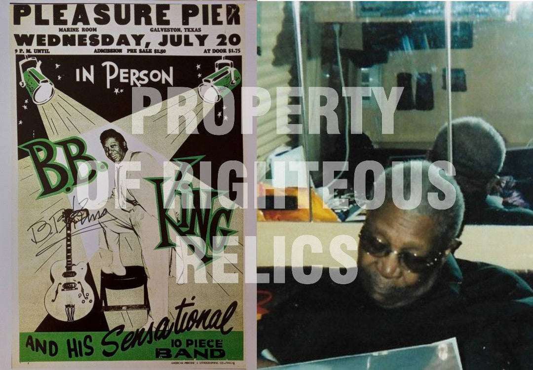 BB King Poster Signed with proof (11 x 17) - Awesome Artifacts 