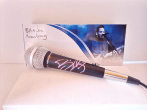 Billie Joe Armstrong signed microphone with proof - Awesome Artifacts 