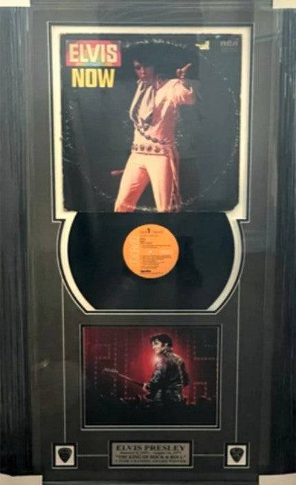 Elvis Presley "Now" LP signed and framed - Awesome Artifacts 