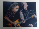 Load image into Gallery viewer, James Hetfield and Kirk Hammett Metallica 8 x 10 photo signed with proof - Awesome Artifacts 
