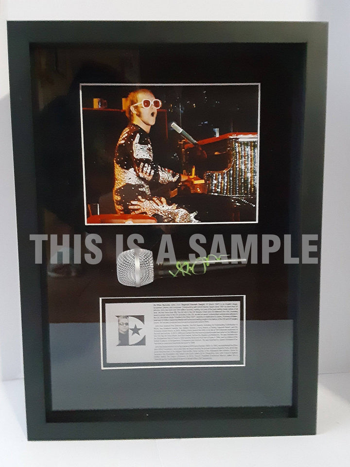 Johnny Cash black microphone with box signed with proof - Awesome Artifacts 