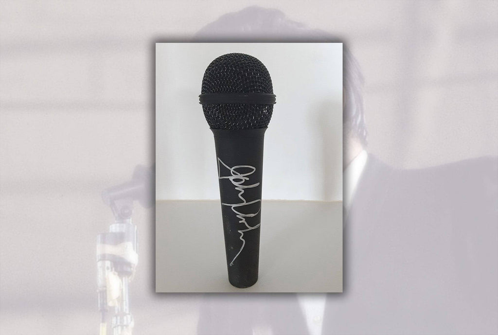 Johnny Cash microphone signed with proof