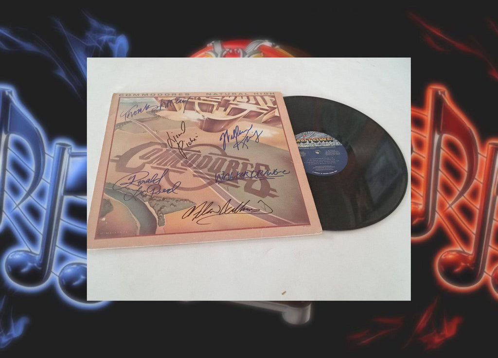 Lionel Richie and the Commodores 'Natural High' LP signed with proof