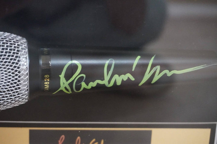 Paul McCartney, The Beatles, signed microphone framed with proof - Awesome Artifacts 