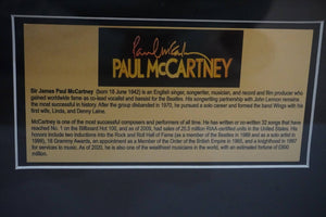 Paul McCartney, The Beatles, signed microphone framed with proof