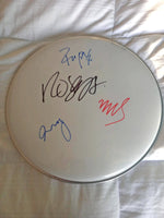 Load image into Gallery viewer, Robert Smith and the Cure 14 inch drum head signed with proof - Awesome Artifacts 
