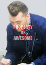 Load image into Gallery viewer, Sam Smith microphone signed with proof - Awesome Artifacts 
