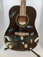 Load image into Gallery viewer, Scott Stapp, Mark Tremonti, Scott Phillips, Creed signed one of a kind guitar with proof - Awesome Artifacts 
