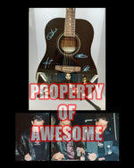 Load image into Gallery viewer, Scott Stapp, Mark Tremonti, Scott Phillips, Creed signed one of a kind guitar with proof - Awesome Artifacts 
